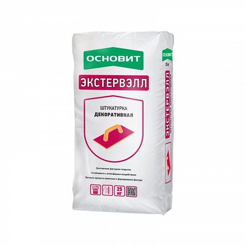 ОСНОВИТ: Штукатурка декоративная ШУБА ЭКСТЕРВЭЛЛ OS-2.0 GS серая (фракция 2,0мм)