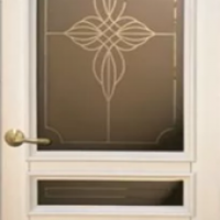 Doors-Ola: Дверь Doors-ola Марон слоновая кость п/у ст. 1+2 №1 алм. гравировка 800х2000 БЕЛОЕ