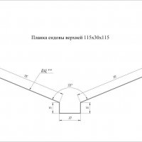 Grand Line: Ендова верхняя 115х30х115 мм Zn (цинк)