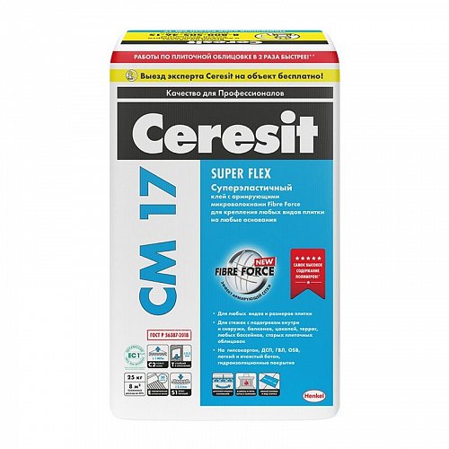 ЦЕРЕЗИТ: CM17 Клей для плитки для внутр/наруж работ
